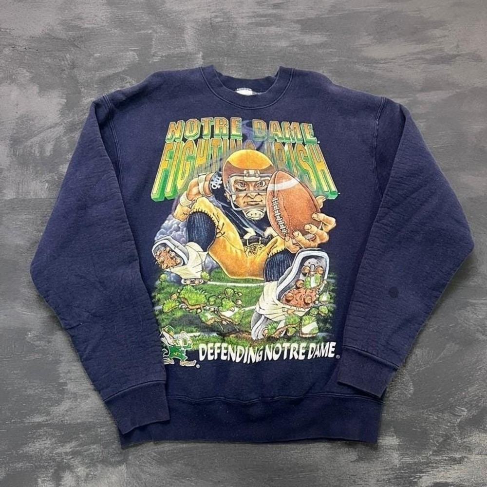 Vintage Notre Dame Fighting Irish Sweatshirt Mens XL Blue 1990s